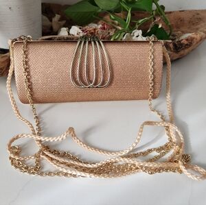 Kate Landry Gold Textured Clutch